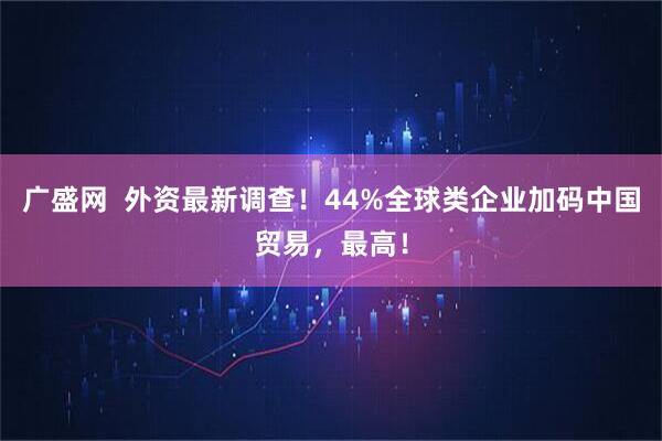 广盛网  外资最新调查！44%全球类企业加码中国贸易，最高！